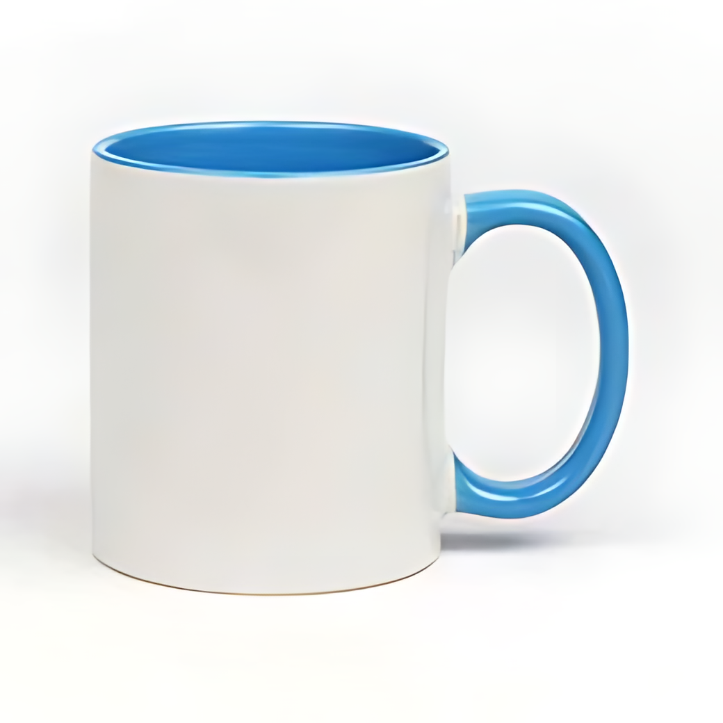 Tasse avec intérieur couleur 1x photo